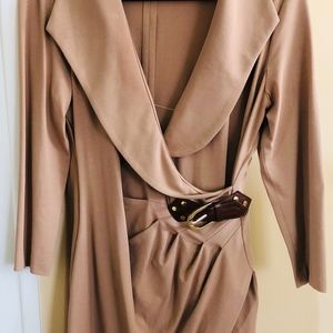 Camel Knee-Length Dress